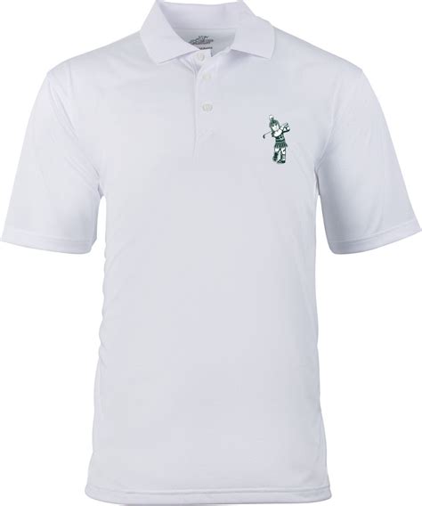 Ahead Sparty Golf Polo - White – Spartan Spirit Shop