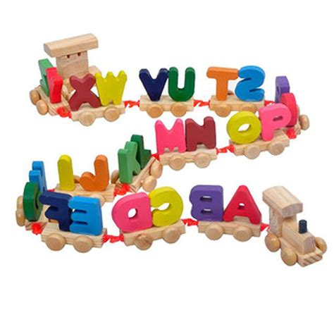 Buy CrazyCrafts Crazy Crafts Wooden Alphabet Letters Train (A-Z) English Vocabulary Building ...