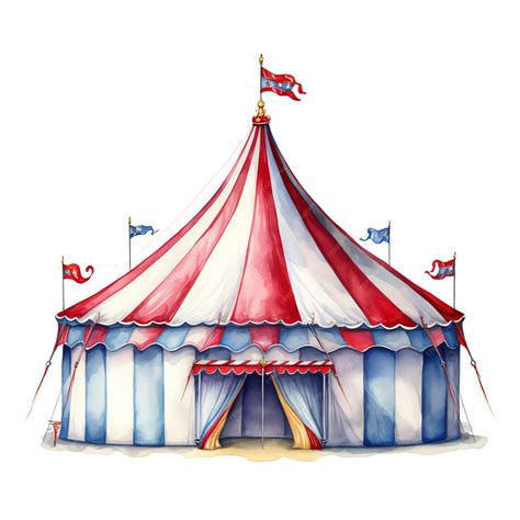 Premium AI Image | beautiful Circus Tent watercolor Carnival clipart ...