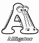 Letter A Is For Alligator coloring Page  Download Print Or Color sketch template