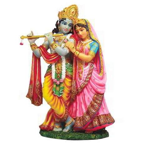 Krishna and Radha Hindu God Statue