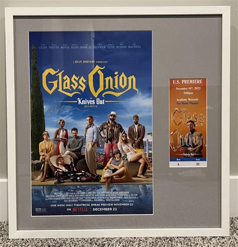 My Glass Onion poster signed by Rian Johnson and ticket from the LA ...