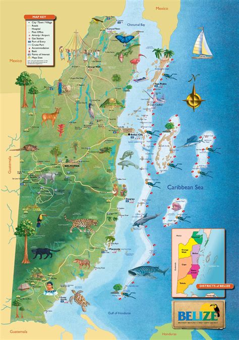 Large detailed tourist map of Belize. Belize large detailed tourist map | Vidiani.com | Maps of ...