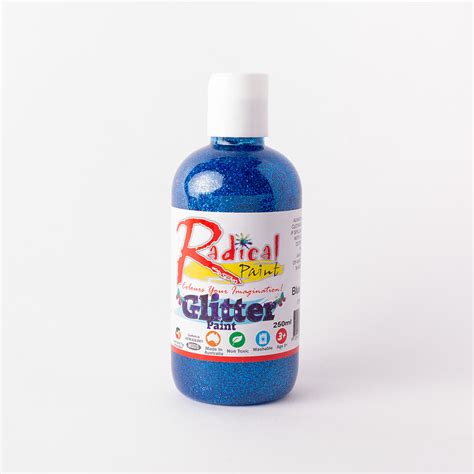 Premium Glitter Paint Blue 250ml – Radical Paint