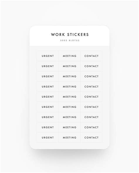 Work - Stickers