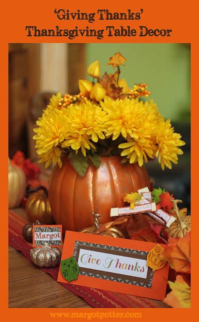 The Impatient Crafter : "Giving Thanks" Thanksgiving Table Decor DIYs