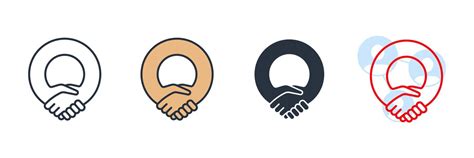 partnership icon logo vector illustration. Handshake Friendship Partnership symbol template for ...