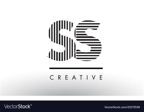 Ss s s black and white lines letter logo design Vector Image