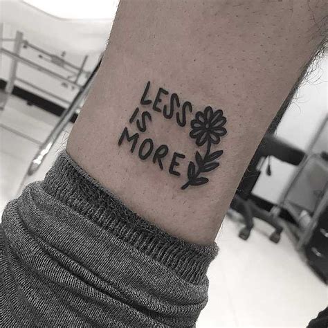 Less is more tattoo by Jay Lester - Tattoogrid.net