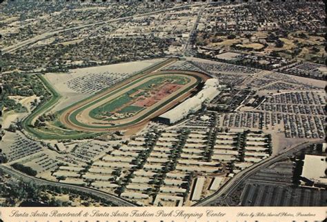 Aerial Panorama of Arcadia California Postcard