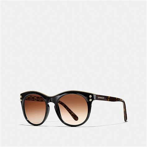 COACH: Coach New York Round Sunglasses