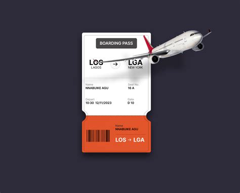 Boarding pass design by Blaq Stark on Dribbble