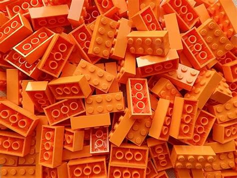 LEGO Bricks: Orange 2x4. Part 3001 (X 25): Amazon.co.uk: Toys & Games