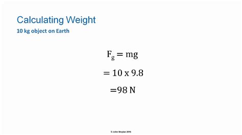 Force And Weight Formula