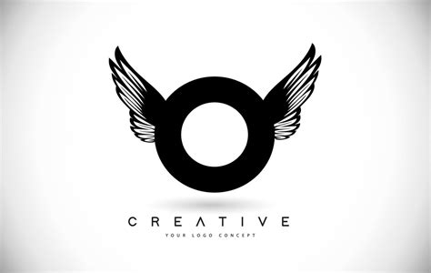 O Letter Logo with Wings. Creative Wing Letter O Logo icon Design Vector 4873470 Vector Art at ...