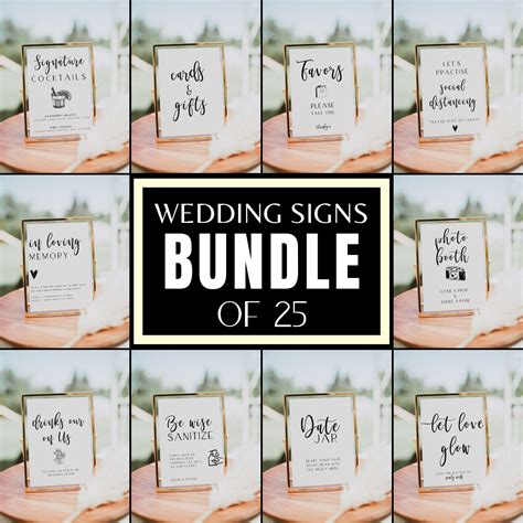 Wedding Signs Bundle 25 SIGNS BUNDLE Wedding Table Signs | Etsy