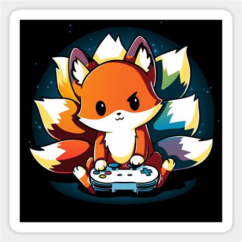 Cute Gamer Fox Playing Video Game Artwork by lazymice | Cute fox ...