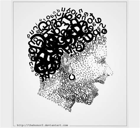 A Quick Look into Black and White Typography | Typographic portrait ...