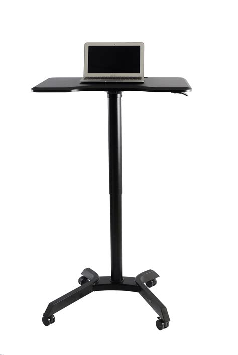 TechOrbits Mobile Standing Desk Computer Cart Laptop Trolley stand media podium and presentation ...