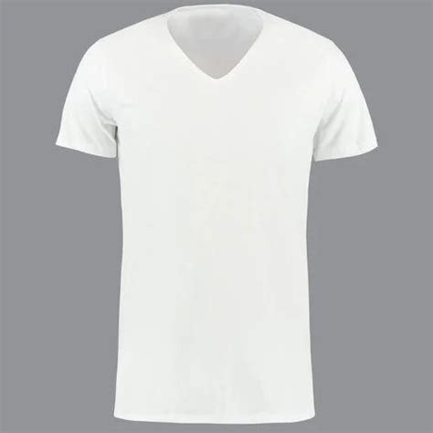 Mens White Plain V- Neck T-Shirt, Size: S-XL at Rs 120/piece in Jaipur | ID: 19068048388