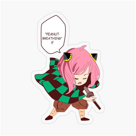 Anya - Demon Slayer - Peanut Breathing by GiCstudio | Redbubble | Anime family, Anime crossover ...