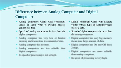 SOLUTION: Analog and digital computer - Studypool