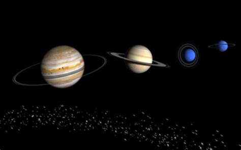 ESA - The gas giant planets. Artist's view.