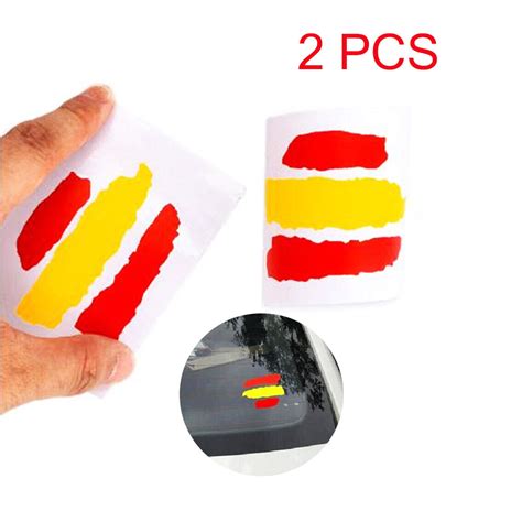 Spanish Flag Stickers 2x Spain Sticker Espana Car Bike Truck Motorcycle ...