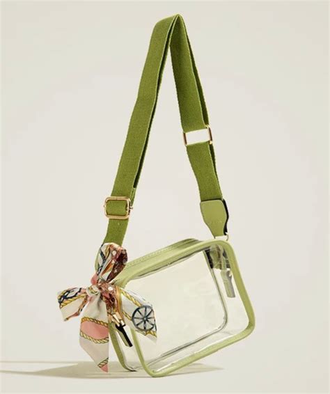 Raphaelwonders + Elizabeth Clear Crossbody Stadium Bag