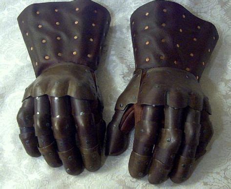 gauntlets :dress gloves extending above the wrist. (bernice fmm1b2) | Leather armor, Leather ...