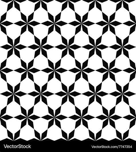 Repeat black and white geometric pattern Vector Image