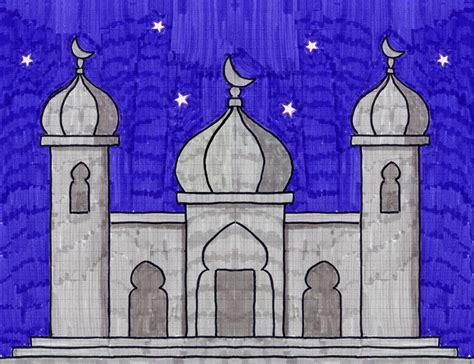 How to Draw a Mosque · Art Projects for Kids