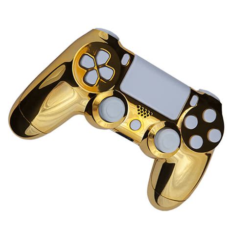 PlayStation DualShock 4 Custom Controller - Gold & White Games Accessories | Zavvi