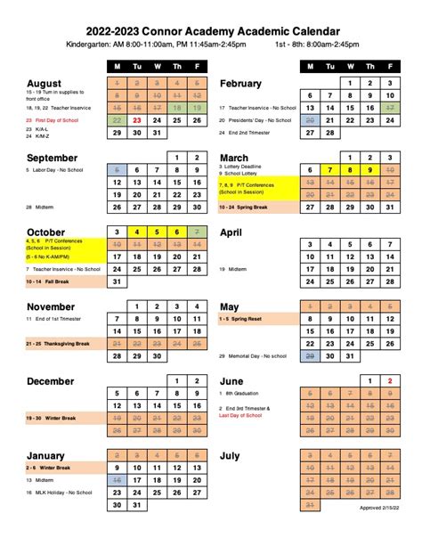 Calendars | The Academy Public Charter Schools