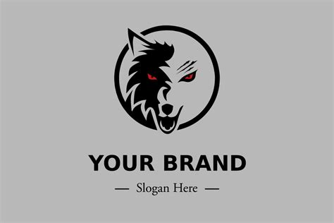 a minimalist logo of black wolf 13190893 Vector Art at Vecteezy