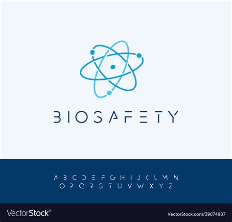 Atomic energy logo concept with futuristic Vector Image