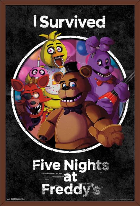 Five Nights at Freddy's - SurVived Wall Poster, 22.375" x 34", Framed ...