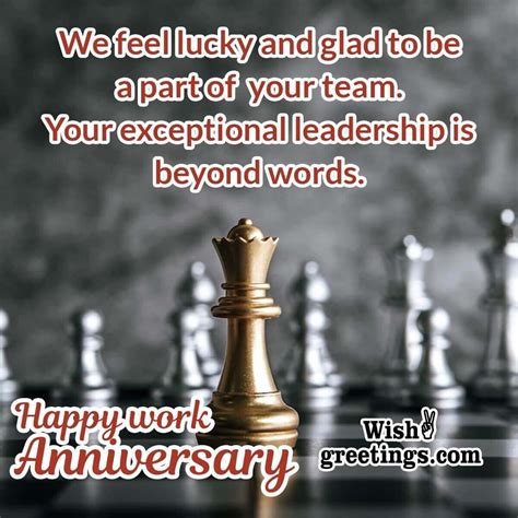 Work Anniversary Wishes For Boss - Wish Greetings