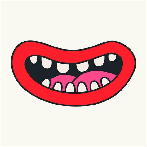 Cartoon vector funny cute Comic characters, mouth. 25261100 Vector Art at Vecteezy