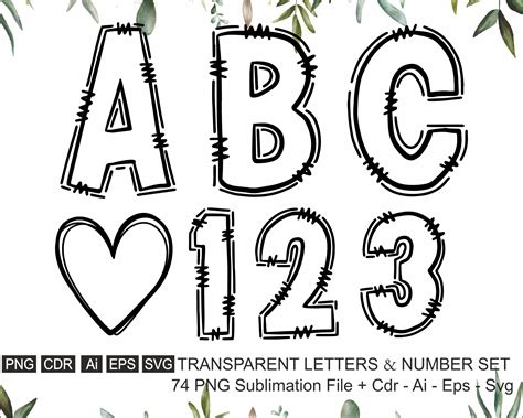 School Doodle Font Png - Etsy