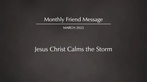 Jesus Christ Calms the Storm