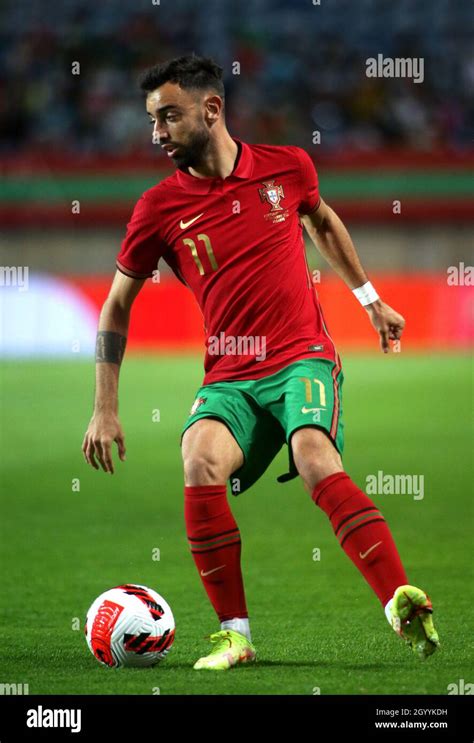 FARO, PORTUGAL - OCTOBER 09: Bruno Fernandes of Portugal in action ...