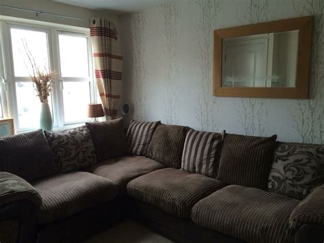 DFS brown fabric corner sofa | in Huddersfield, West Yorkshire | Gumtree