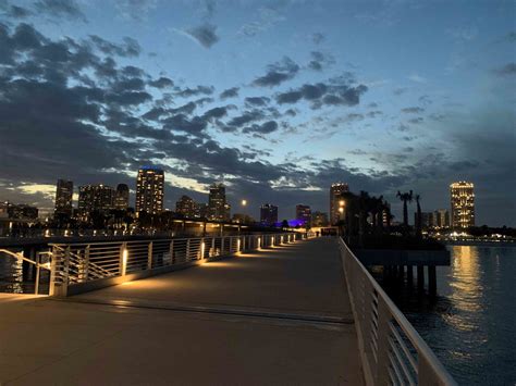 St Pete Pier Sidewalk City View Night | Onyx and East