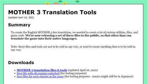 Mother 3 fan translation patch new v1.3 for Mother 3's 15th anniversary : r/JRPG