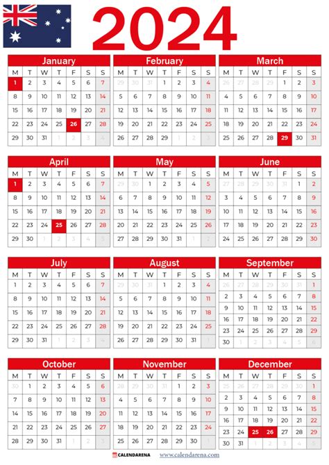 Australia 2023 Calendar With Holidays Printable