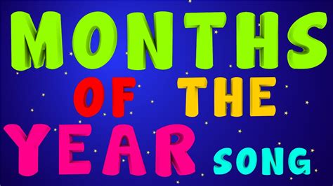 Months Of The Year Song | Kindergarten songs, Months in a year ...