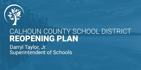 Reopening Plan - District News - Calhoun County School District