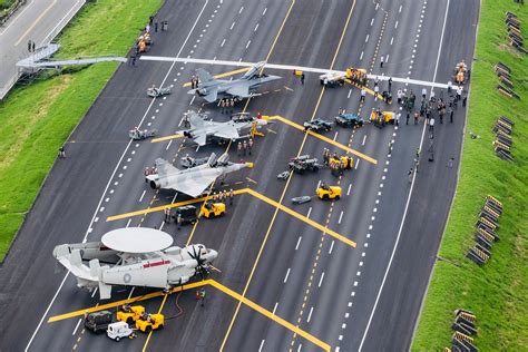 Taiwan lands aircraft on highway as part of military drills | The ...