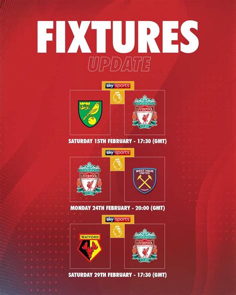 Updated FIXTURES : r/LiverpoolFC